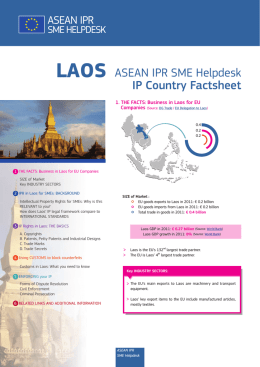 Laos Factsheet - ASEAN IPR SME Helpdesk