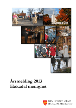 Årsmelding for Hakadal menighet - Kirken i Nittedal