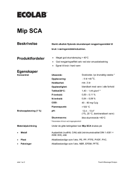 Mip SCA - Ecolab