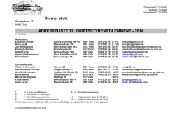 adresseliste til driftsstyremedlemmene - 2014