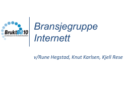 Bransjegruppe Internett v/Knut Karlsen, Kjell Rese