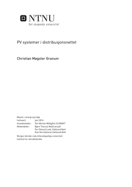 PV systemer i distribusjonsnettet - Til Daim