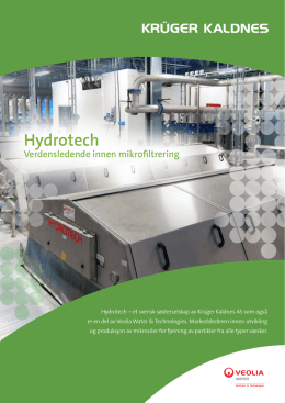Hydrotech Mikrofiltrering