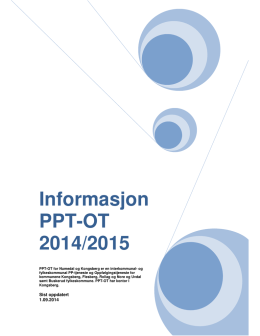 informasjonsheftet PPT-OT 2014-15