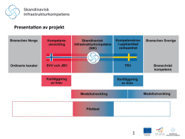 Presenta)on av projekt - Skandinavisk infrastrukturkompetens
