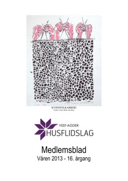 Medlemsblad våren 2013.pdf - Husflid.no