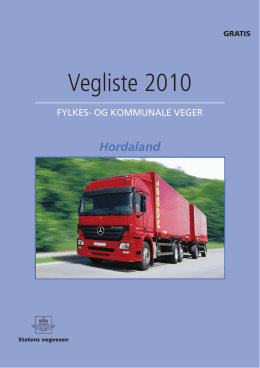 Vegliste 2010 - Statens vegvesen