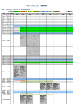 DRAFT: Timetable AB-203 2014