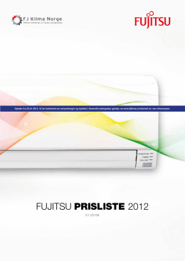 Fujitsu PRISLISTE 2012
