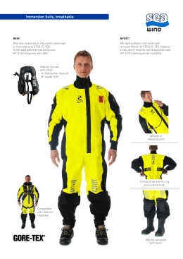 Immersion Suits, breathable