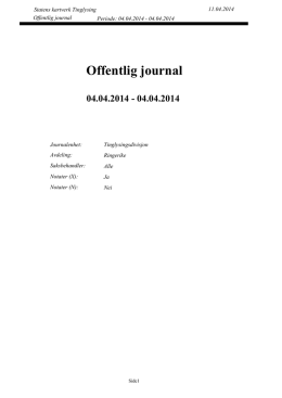 Offentlig journal 04.04.2014