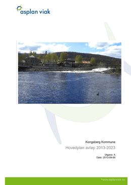 Hovedplan avløp 2013-2023 - Kongsberg kommune