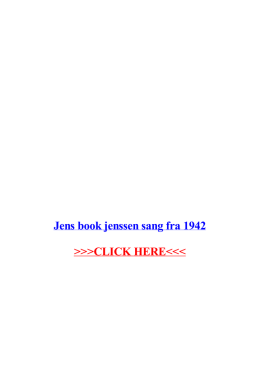 Jens book jenssen sang fra 1942