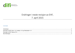 Endringer i neste revisjon av EHF, 7. april 2015