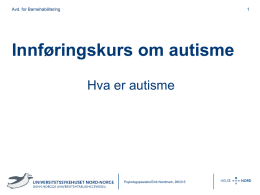 Innføringskurs om autisme