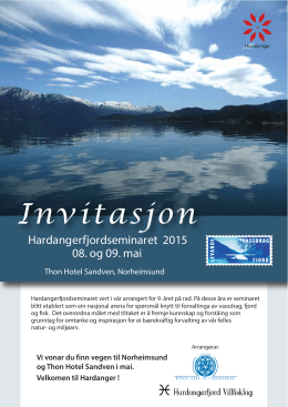 Program Hardangefjordseminaret 2015 - Norges jeger