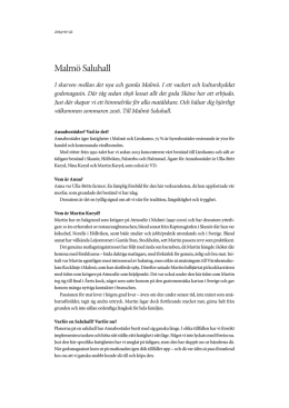 Malmö Saluhall PDF