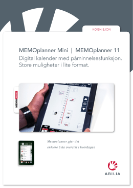 MEMOplanner Mini | MEMOplanner 11 Digital kalender med