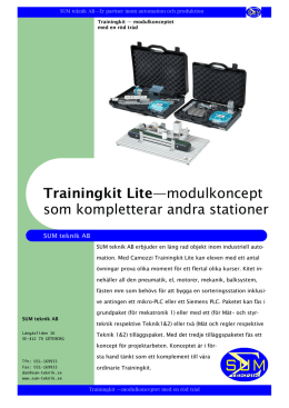 Trainingkit Lite—modulkoncept som kompletterar