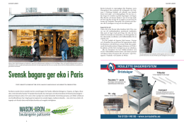 Svensk bagare ger eko i Paris