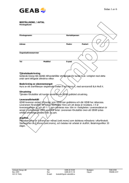 Exempel på avtal Svartfiber med GEAB:s avtal