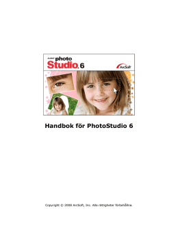 Handbok för PhotoStudio 6