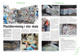 Plast&aring;tervinning i stor skala