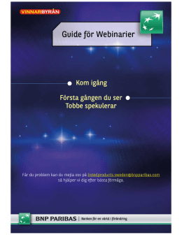 Guide för webinarie - Educatedtrading.bnpparibas.se