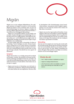 Migrän - Hjärnfonden