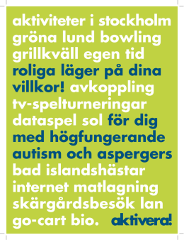 aktiviteter i stockholm gröna lund bowling grillkväll egen tid roliga
