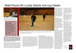 Matti Pauna för Lunds Giants mot nya höjder
