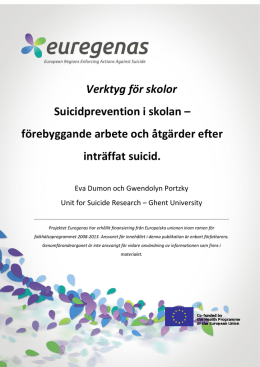 Verktyg för skolor Suicidprevention i skolan