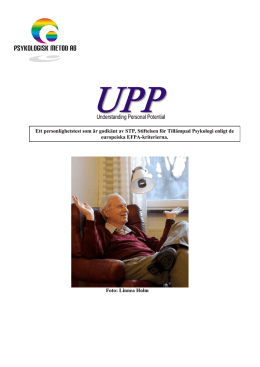UPP-6-detaljerad - Psykologisk metod