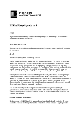 2012-04-05 BKK:s förtydligande nr 3 Ingår även restidsersättning i