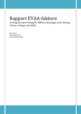 Rapport EVAA-faktorn - H+