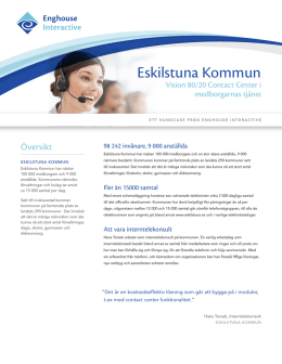 Eskilstuna Kommun - Enghouse Interactive
