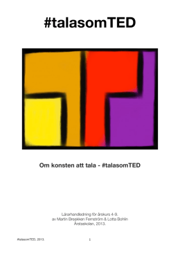 Lärarhandledning #talasomTED PDF
