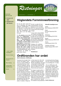 Nyhetsbrev nr 6 - Höglandets Fornminnesförening