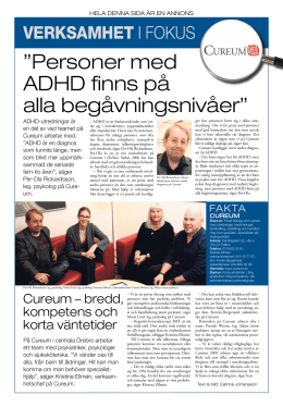 Personer med ADHD finns p&aring; alla beg&aring;vningsniv&aring;er&rdquo;