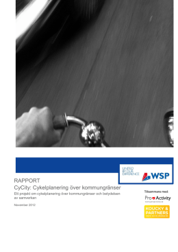 RAPPORT CyCity: Cykelplanering över kommungränser