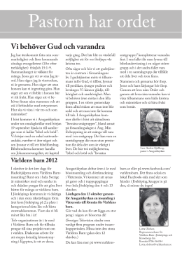 Nr 3 2012 - Svenska Missionskyrkan