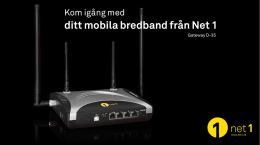 ditt mobila bredband från Net 1