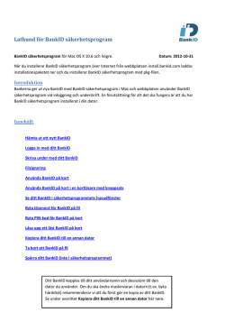 Lathund Mac (pdf) - Support för Bankid
