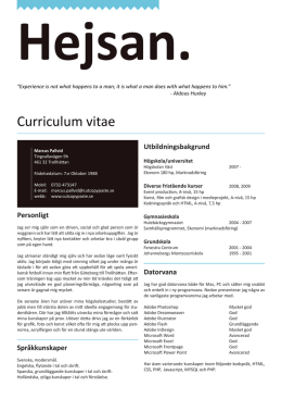 Curriculum vitae - Cut, Copy & Paste