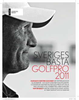 hur blir vi b&auml;ttre golfare?det &auml;r fr&aring;gan som alltid ber&ouml;r