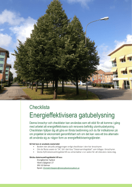 Energieffektivisera gatubelysning - Streetlight-EPC