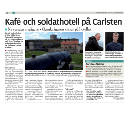 Kafé och soldathotell på Carlsten