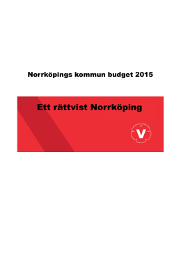 Budget 2015 - Vänsterpartiet Norrköping