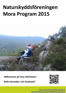 Naturskyddsföreningen Mora Program 2015