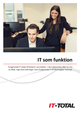 Produktblad: IT som funktion - IT